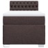 Cama box spring con colchón tela marrón oscuro 90x190