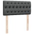 Cama box spring con colchón tela gris oscuro 90x200