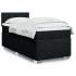 Cama box spring con colchón tela negro 90x190