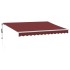 Toldo retráctil automático con luces LED burdeos 350x250