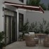 Toldo retráctil automático con luces LED burdeos 350x250