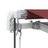 Toldo retráctil automático con luces LED burdeos 350x250