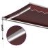 Toldo retráctil automático con luces LED burdeos 350x250