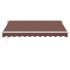 Toldo retráctil automático con luces LED marrón 300x250