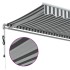 Toldo retráctil automático gris antracita y blanco 450x300