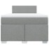 Cama box spring con colchón tela gris claro 120x200