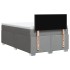 Cama box spring con colchón tela gris claro 120x200