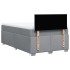 Cama box spring con colchón tela gris claro 120x200