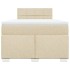 Cama box spring con colchón tela color crema 120x200