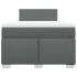 Cama box spring con colchón tela gris oscuro 120x200