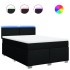 Cama box spring con colchón tela negro 140x200