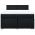 Cama box spring con colchón tela negro 140x200