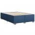 Cama box spring con colchón tela azul 160x200
