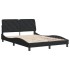 Estructura de cama sin colchón terciopelo negro 120x200