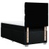 Cama box spring con colchón tela negro 90x190