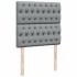 Cama box spring con colchón tela gris claro 90x190