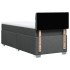 Cama box spring con colchón tela gris oscuro 90x190