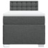 Cama box spring con colchón tela gris oscuro 90x190