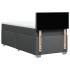 Cama box spring con colchón tela gris oscuro 90x190