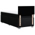 Cama box spring con colchón tela negro 90x200