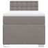 Cama box spring con colchón tela gris taupe 100x200