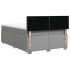Cama box spring con colchón tela gris claro 140x190