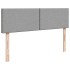 Cama box spring con colchón tela gris claro 140x190