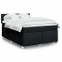 Cama box spring con colchón tela negro 140x200