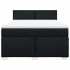 Cama box spring con colchón tela negro 140x200