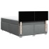 Cama box spring con colchón tela gris oscuro 160x200