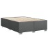 Cama box spring con colchón tela gris oscuro 160x200