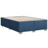 Cama box spring con colchón tela azul 160x200