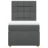 Cama box spring con colchón tela gris oscuro 80x200