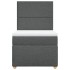 Cama box spring con colchón tela gris oscuro 90x190