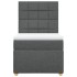 Cama box spring con colchón tela gris oscuro 90x190