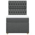 Cama box spring con colchón tela gris oscuro 90x190