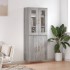 Aparador alto madera contrachapada gris sonoma 69,5x34x180
