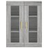Aparador alto madera contrachapada gris sonoma 69,5x34x180