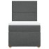 Cama box spring con colchón tela gris oscuro 90x200