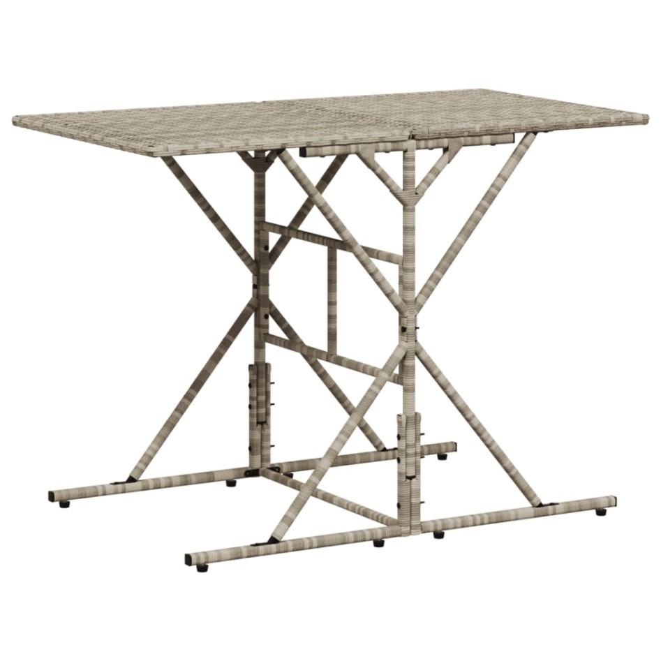 Set comedor jardín 7 pzas y cojines ratán sintético gris