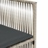 Set comedor jardín 7 pzas y cojines ratán sintético gris