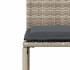 Set comedor jardín 7 pzas y cojines ratán sintético gris