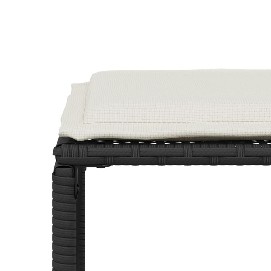 Set de comedor de jardín 7 pzas y cojines ratán sintético