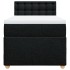 Cama box spring con colchón tela negro 90x190