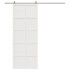 Puerta de granero madera maciza pino blanca 80x208