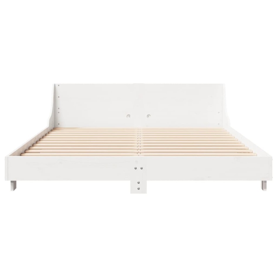 Estructura de cama sin colchón madera maciza de pino 160x200