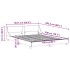 Estructura de cama sin colchón madera maciza de pino 160x200