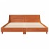 Cama sin colchón madera maciza de pino marrón cera 140x190