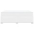 Cama box spring con colchón cuero sintético blanco