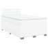 Cama box spring con colchón cuero sintético blanco 120x190